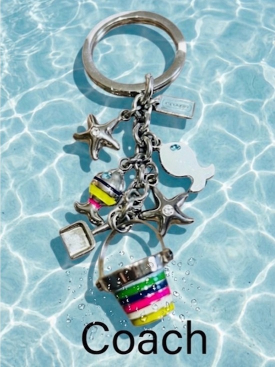 Coach Other - COACH Legacy “Day At The Beach” Bag Charm Keychain Fob #92097 - Like New